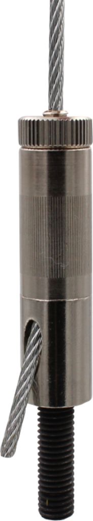 Drahtseilhalter / Gripper 30, M8 Außengewinde Länge 20 mm, für Drahtseil Ø 2,0 - 3,0 mm | vernickelt