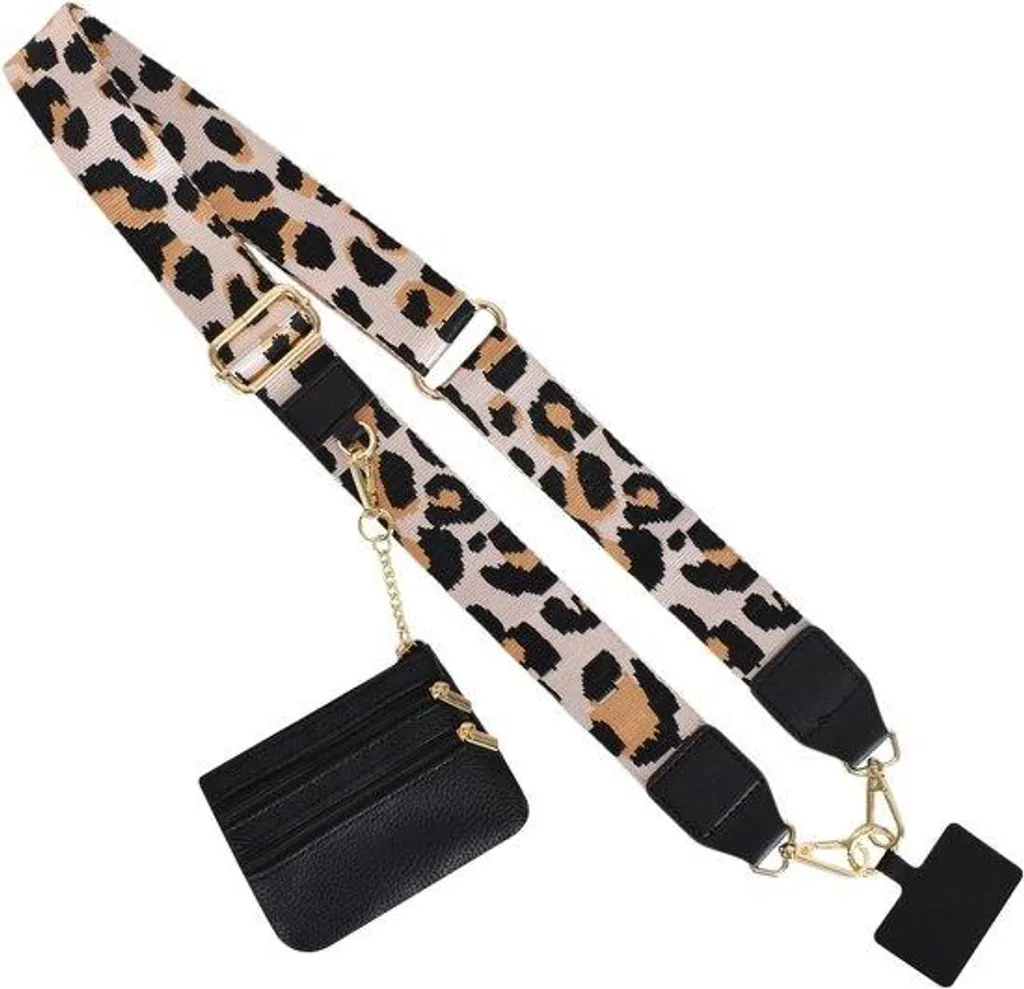 Lanière de téléphone motif lion réglable idéale pour voyage avec sac à dos