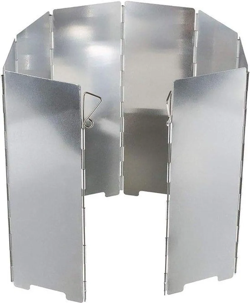 Grande Protection Anti-vent Pliable Argentée pour Cuisine en Extérieur