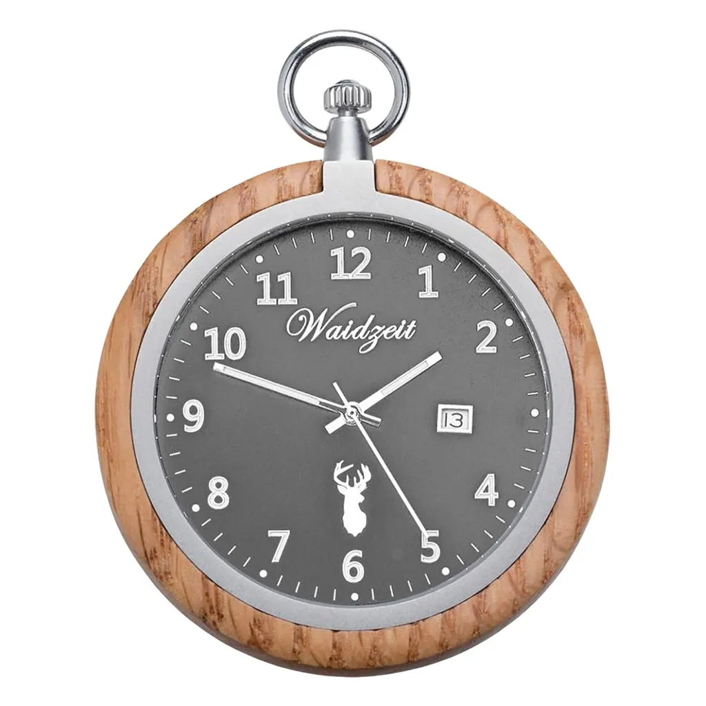 Waidzeit UWATG01 Montre homme analogique avec cadran en bois naturel