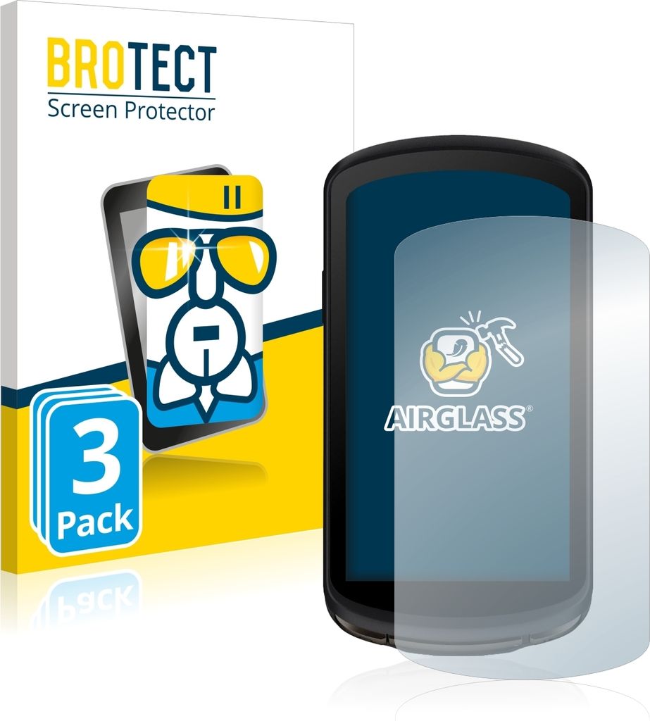 3x BROTECT Schutzglas für Garmin Edge 1040 Solar Schutzfolie Panzer Folie Glas Display Schutz klar