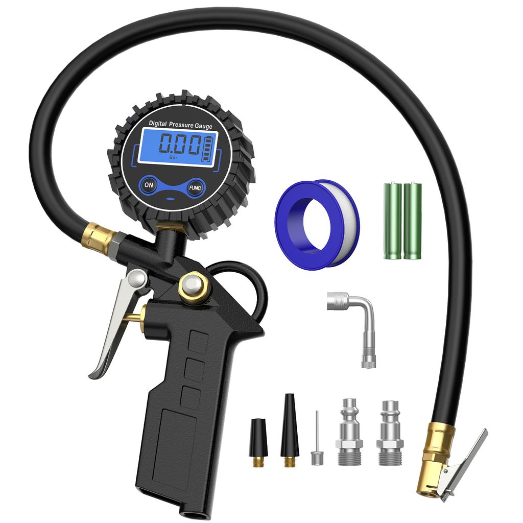 Reifenluftdruckprüfer Reifendruckmesser Luftdruckprüfer Messgerät –