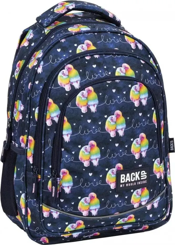 Zaino BackUP 5 Papugi Model X - Zaino Scuola Super Resistente per Ragazze