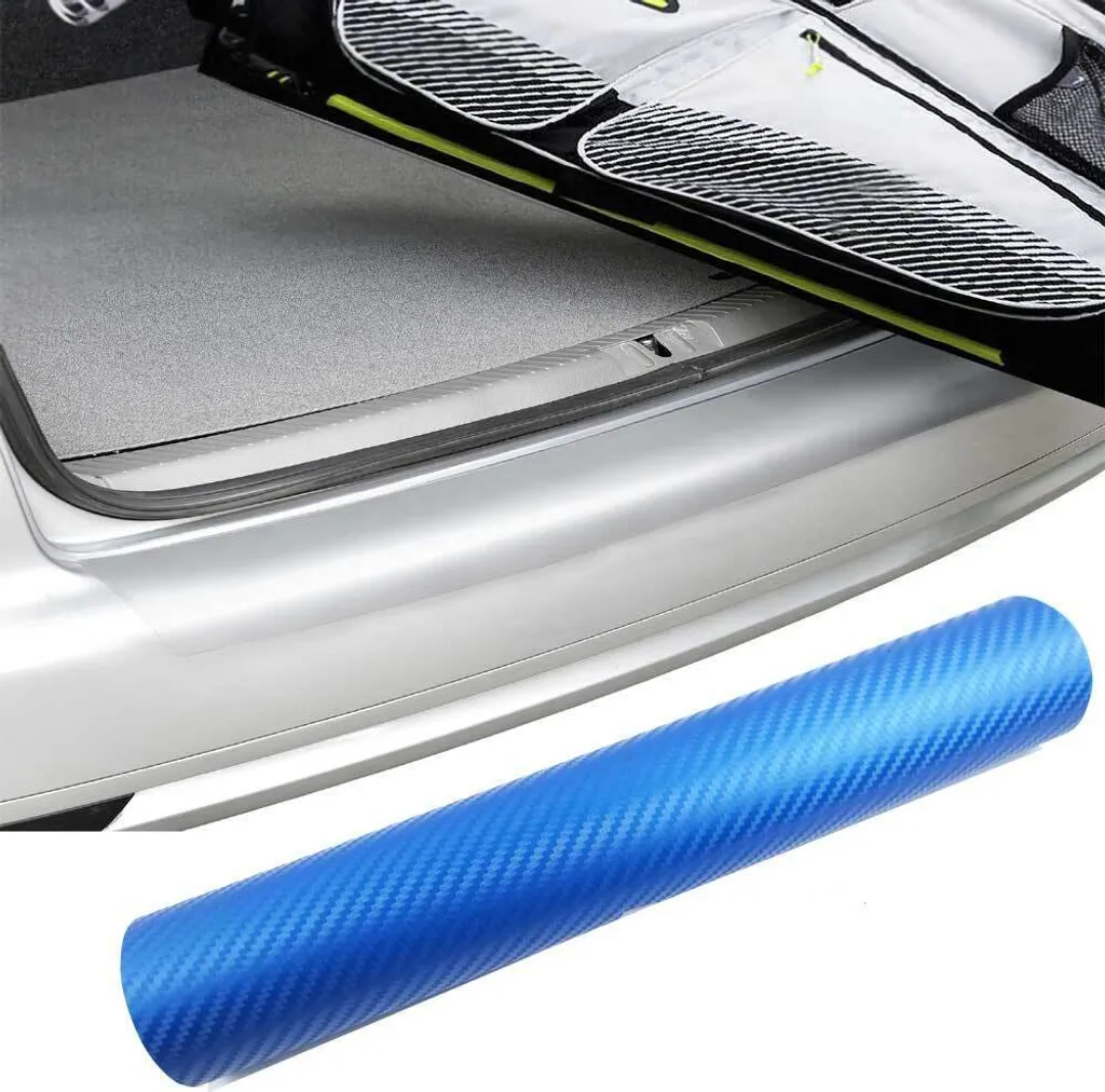Pellicola di protezione paraurti PREMIUM protezione vernice graffi blu carbonio molti veicoli