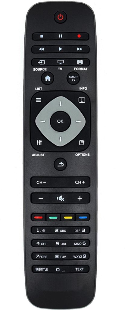 Ersatz Fernbedienung für Philips TV 46PFL5527T/60 | 46PFL5537H/12 | 46PFL5537T/12 |