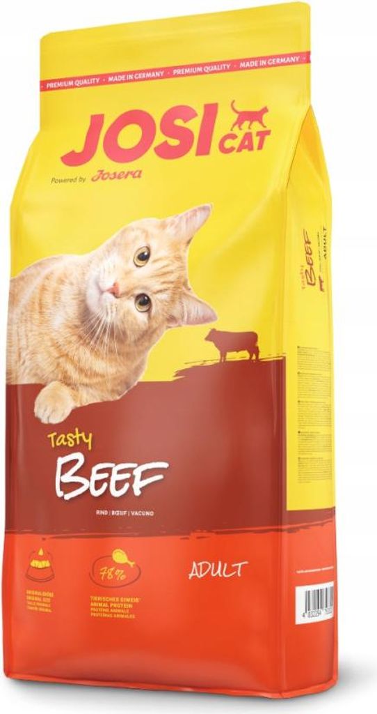 A bag of Josera JosiCat Tasty Beef dry cat food.