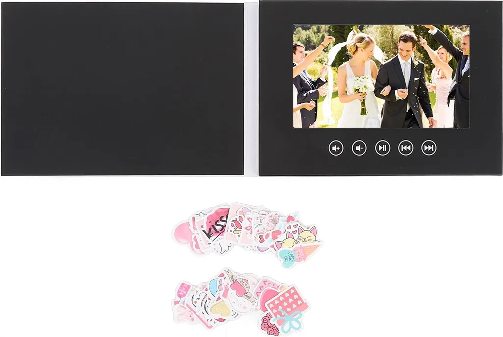Brochure vidéo publicitaire écran 10 pouces HD avec mémoire interne noir
