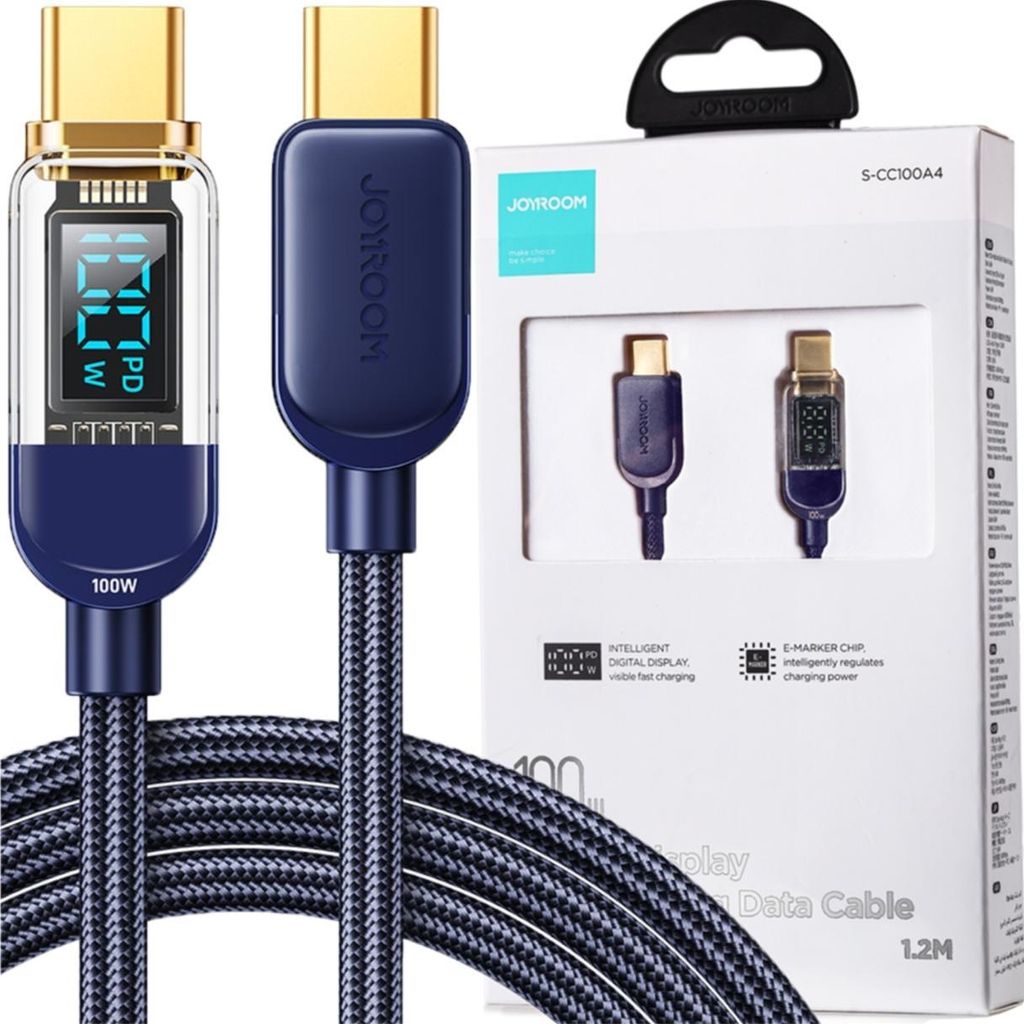 Cavo Do Usb-C 100W 1,2M Joyroom S-Cc100A4 (Niebieski) Immagine del prodotto 