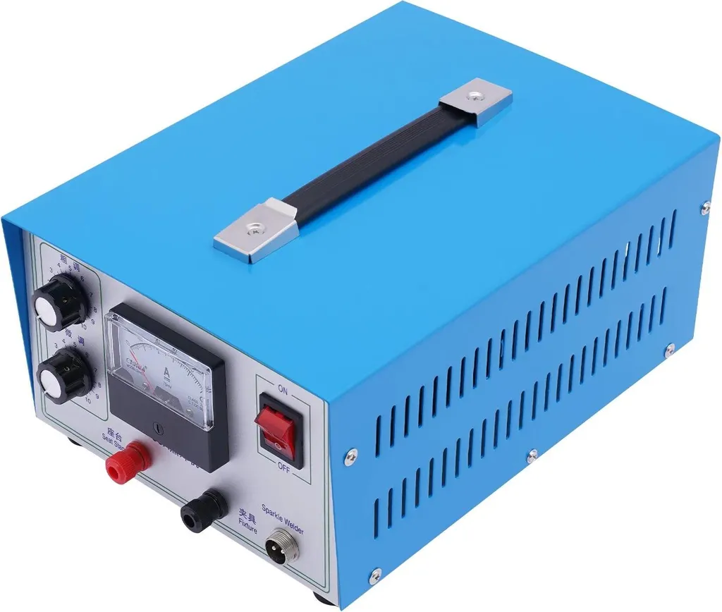 Appareil de soudage par points bijoux 50A table prise UE 220V bleu