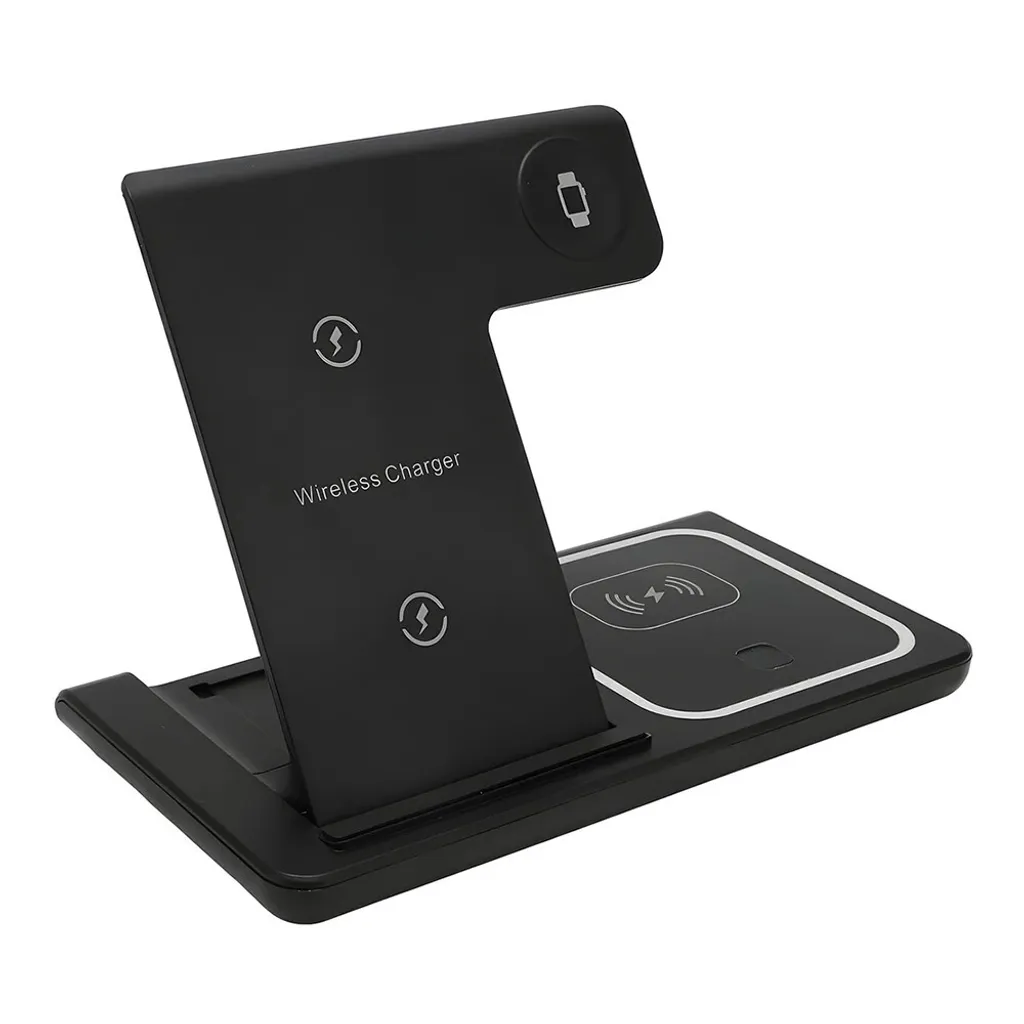 Caricatore Wireless 3 in 1 Extralink Nero: Addio Cavi Intrecciati!