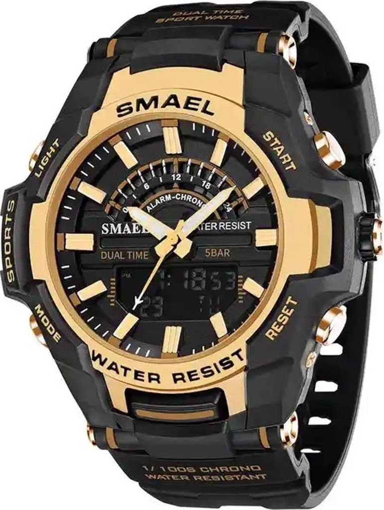 SMAEL Verner Uhr – Sportlich Elegante Herrenuhr in Schwarz/Roségold KP29458