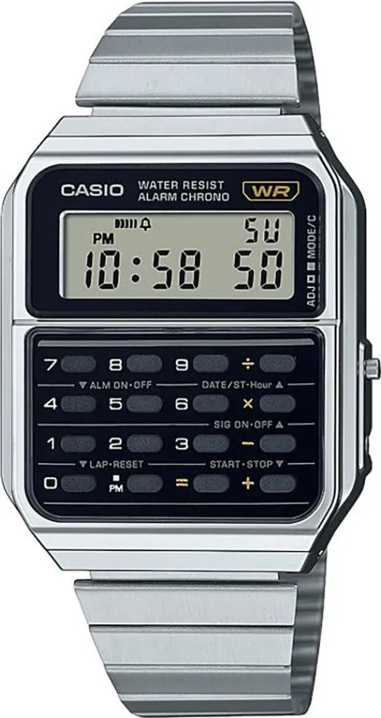 Montre numérique Casio Vintage CA-500WE-1A homme avec calculatrice
