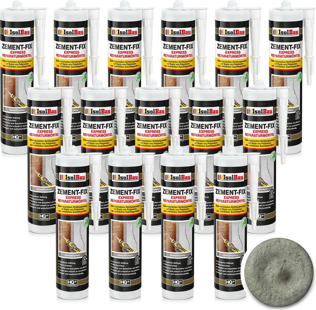 Isolbau Zement-Fix 15 x 300 ml Zementgrau Express Produktbild 