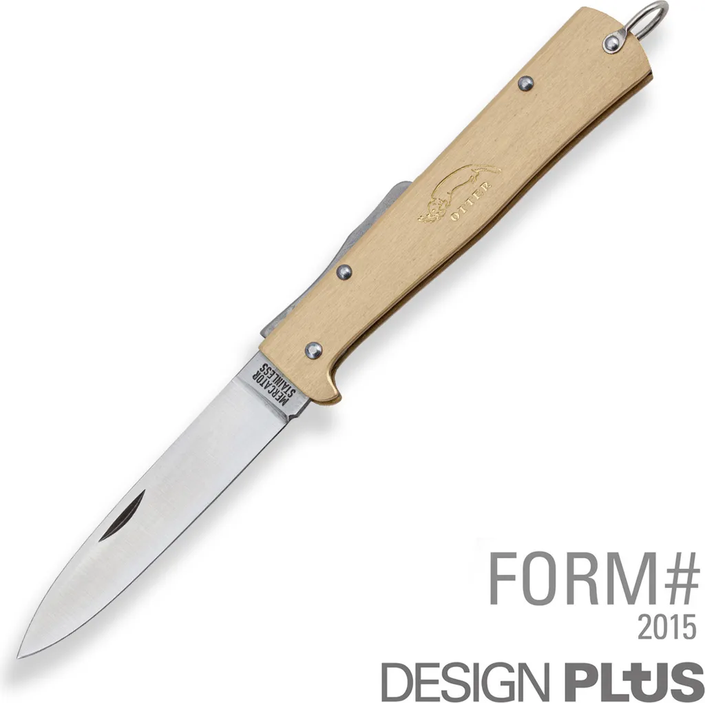 Couteau de poche Mercator laiton et inox Otter Messer 10-726 rg R