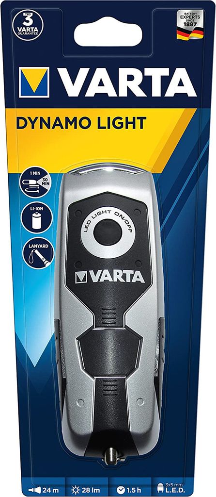 Svietidlo VARTA "Dynamo light LED" odolné voči striekajúcej Obrázok produktu 5