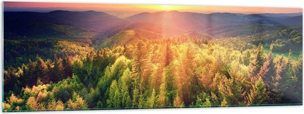 Bilder auf glas - Berge Natur - 160x50cm - Glasbilder - Wandbilder - Bilder - Kunstdruck - zum Aufhängen bereit - Wanddekoration aus Glas - Glas B...