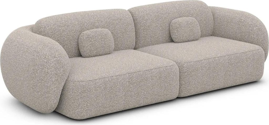 Bouclé 4-Sitzer Couch Mira Sand
