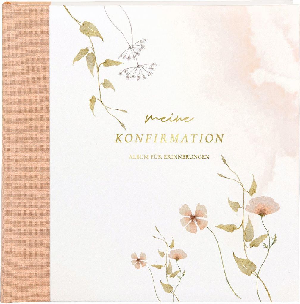 Goldbuch Fotoalbum Konfirmation Blütenzauber rosé 25x25 cm 58 Seiten
