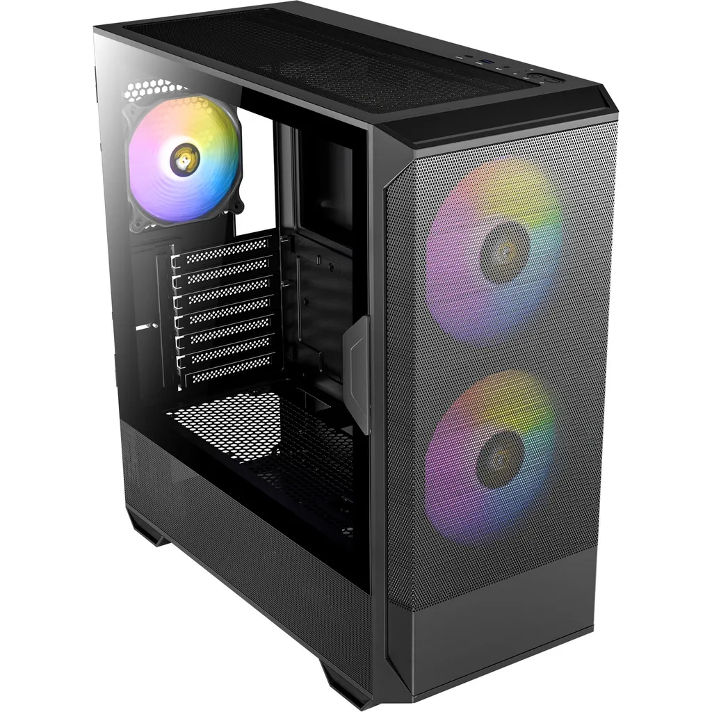 Antec NX416L Nero: Eleganza Mesh e Illuminazione ARGB Sofisticata - 6