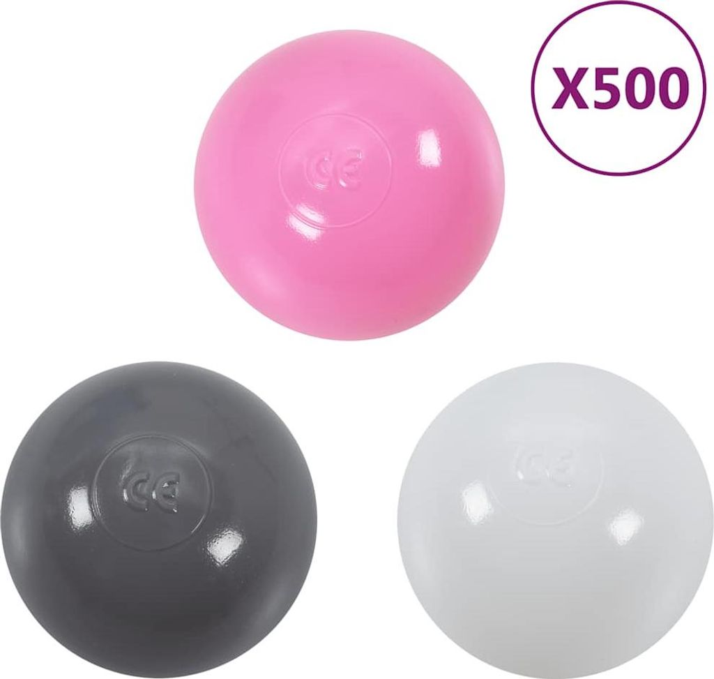 vidaXL Bälle für Bällebad 500 Stk. Mehrfarbig Produktbild 