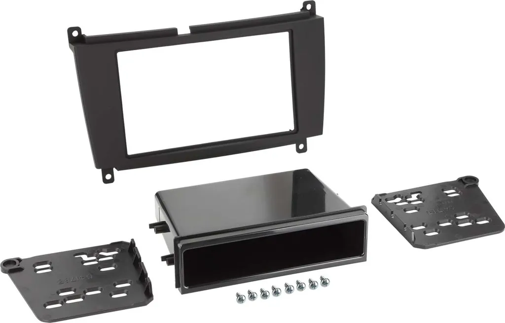 Façade d'autoradio 2-DIN Mercedes CLK W209 avec tiroir de rangement