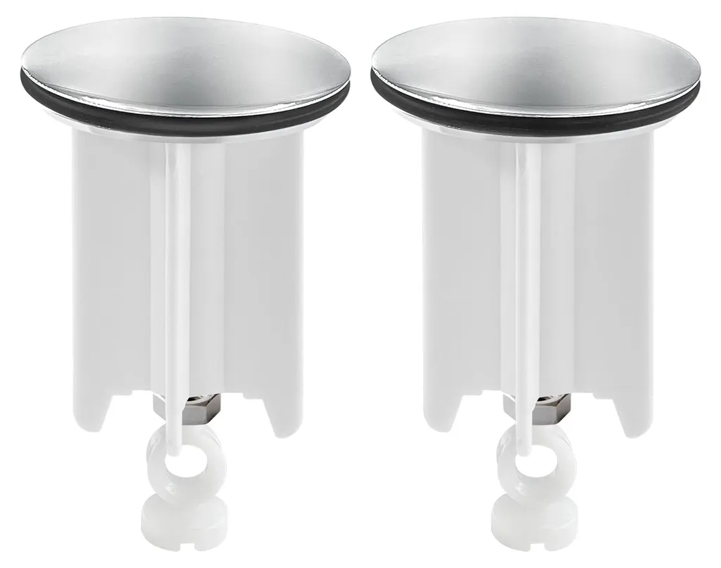 Bouchon de vidange universel 40 mm réglable en laiton chromé - Lot de 2