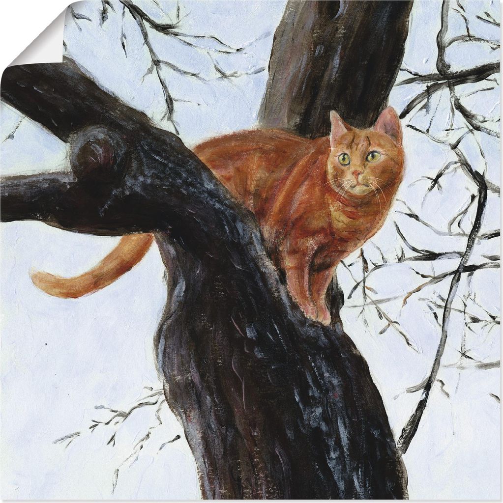 ARTland Poster Katze im Baum Größe: 70x70 cm