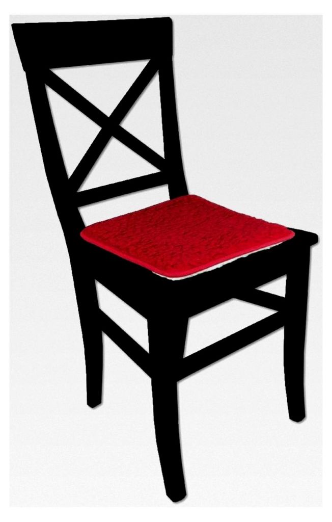 Stuhlkissen Lammflor 36x36 cm Auswahl: rot - Salsa