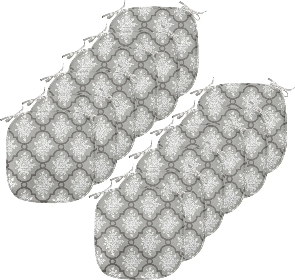 Cuscini Sedie Rococò Grigio Bianco ABAKUHAUS - Design Elegante 40x40