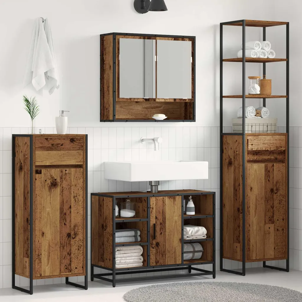 Mobile Luxury Bagno 40x30x100 Maison Exclusive Legno Pregiato