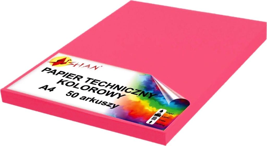 Technisches Papier A4 160g rosa intensiv 50 Blatt