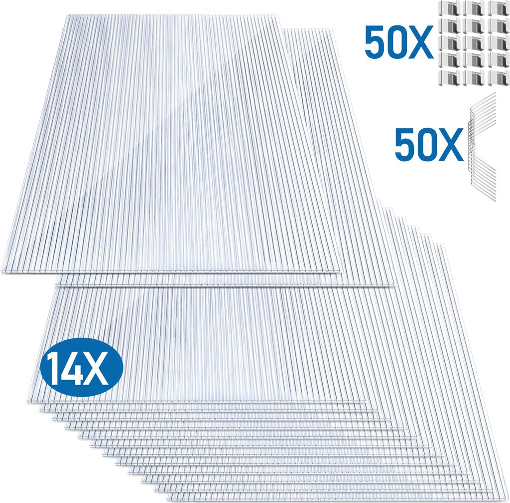 Aopunly 14x polycarbonate alvéolaire 4mm, 10,25 m² plaque Image du produit 