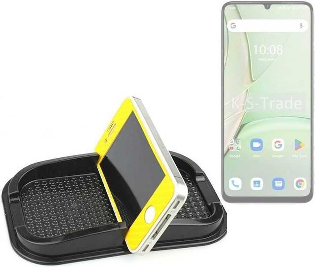 K-S-Trade Auto Anti Rutsch Matte Smartphone-Halter kompatibel mit UMIDIGI G9T Haft Pad Armaturenbrett Handy-Halterung Silikon