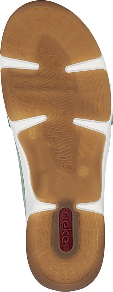 Rieker Damen Slipper Pastellfarben Gummizug sportlich 55950, Größe:38 EU, Farbe:Grün