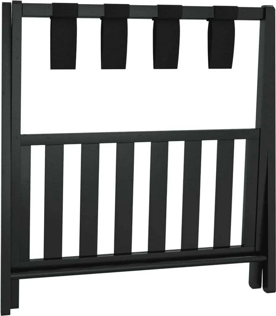 Porte-bagages en bambou noir haute résistance avec sangles renforcées