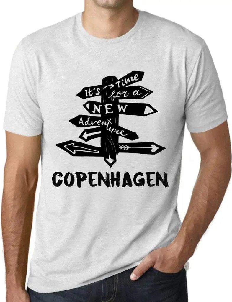 Herren Grafik T-Shirt Es ist Zeit für ein neues Abenteuer in Kopenhagen – It’s Time For A New Adventure In Copenhagen – Öko-Verantwortlich ...