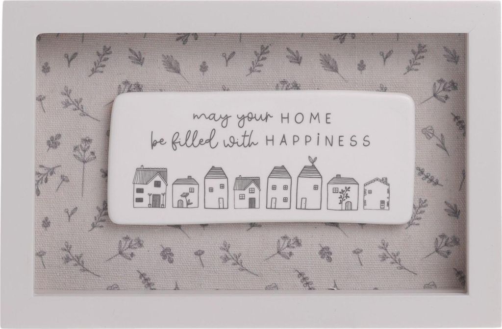 Moments Gerahmte Plakette 22cm x 15cm - Home WD1576 (One Size) (Off White)