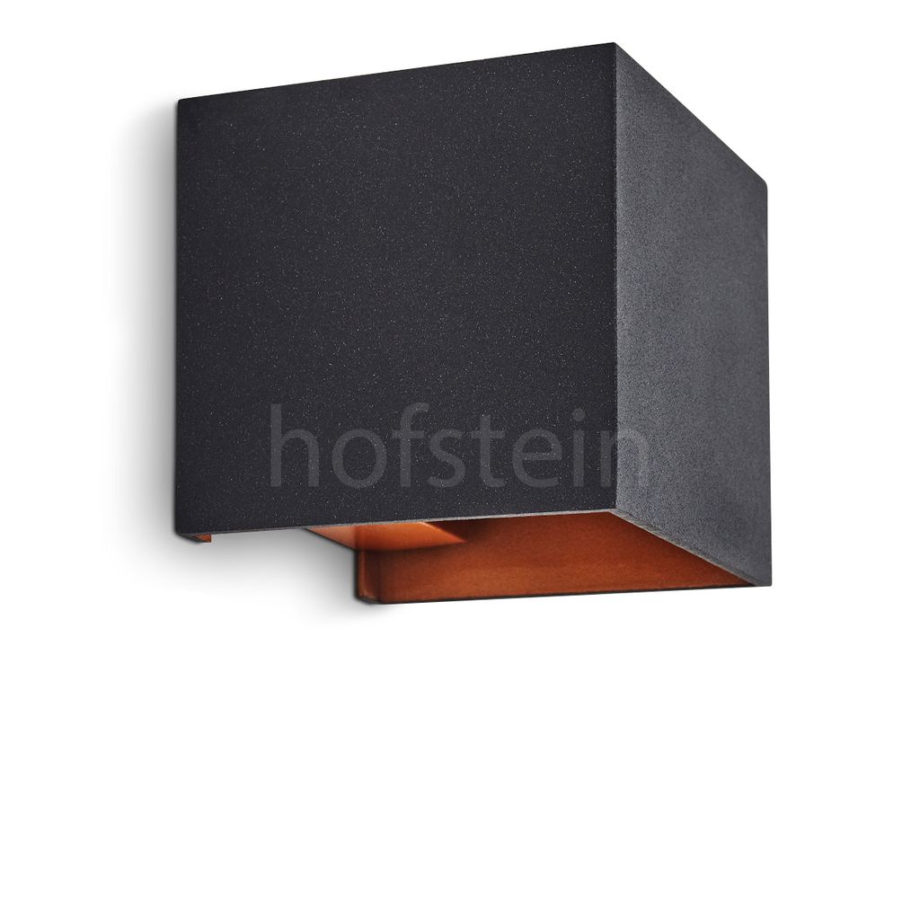 Vaccina »Vaccina« moderne Wandlampe aus Metall in Schwarz/Kupferfarben