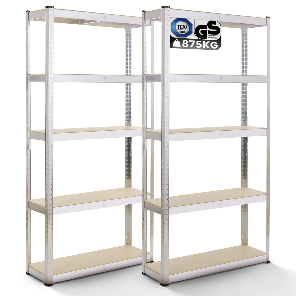 AREBOS 2x regał do dużych obciążeń 180x90x40, nośność 875 Zdjęcie produktu 1