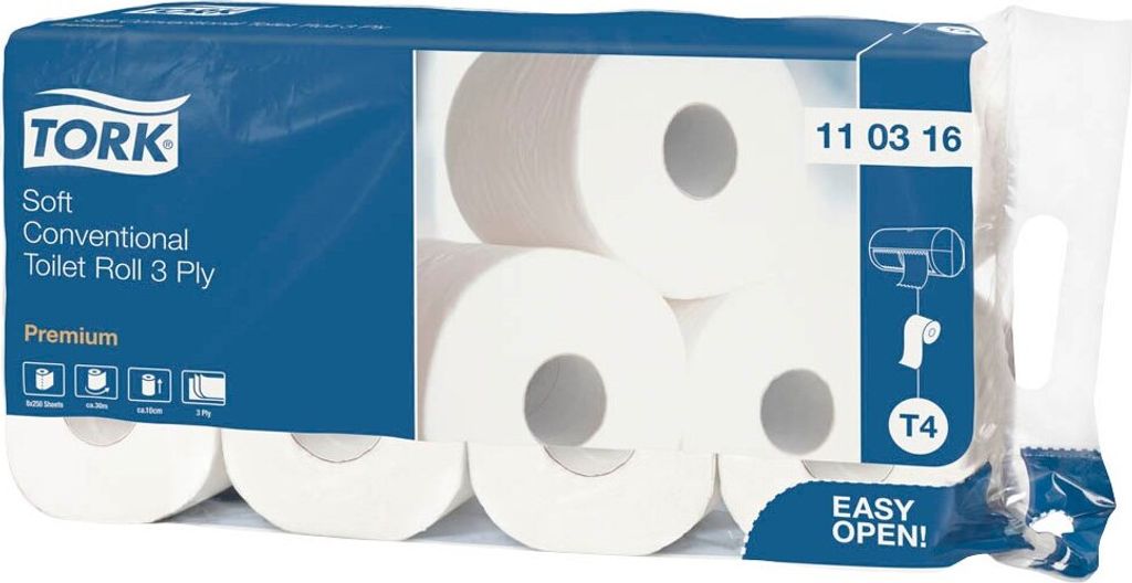 Papier toilette paquet de 8 mouchoirs en papier naturel Image du produit 