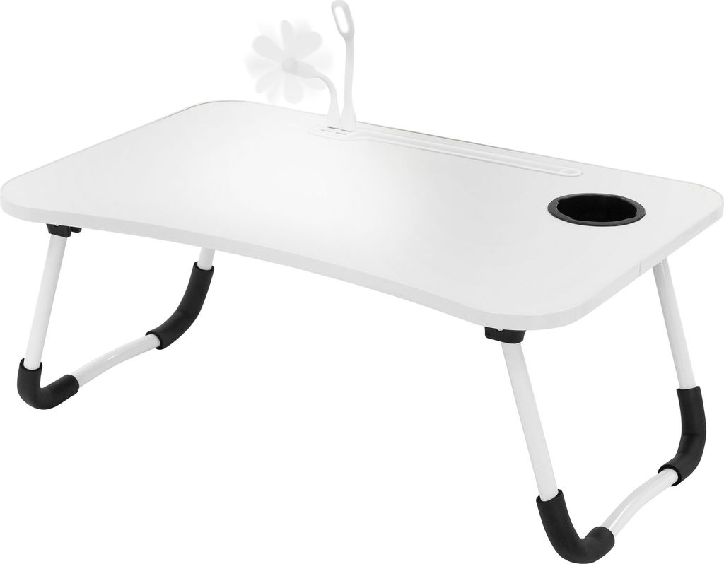 ML-Design Laptoptisch fürs Bett/Sofa, 60x40 cm, Weiß, aus Produktbild 1