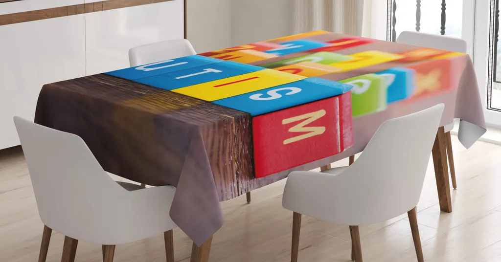 Tovaglia 140x240 ABAKUHAUS Antimacchia - Tema Didattico Autismo
