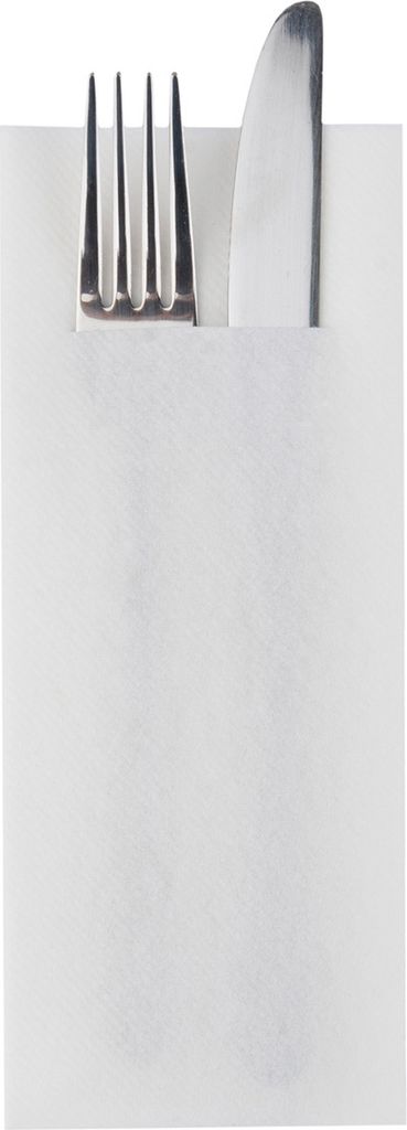 Airlaid Besteckservietten "Pub" Weiß, 40 x 33 cm, 75 Stück - Mank