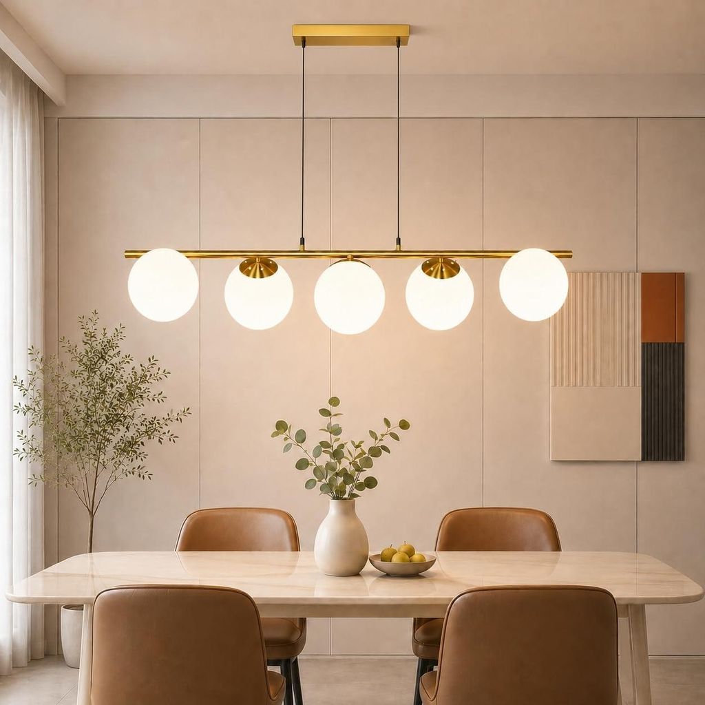 ZMH lampada a sospensione tavolo da pranzo vetro luce a Immagine del prodotto 