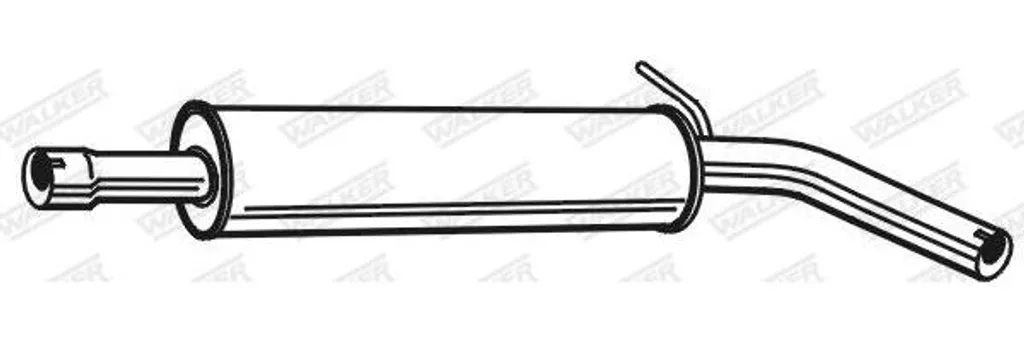 Silencieux Central Échappement Walker 25207 pour Seat Ibiza et Cordoba