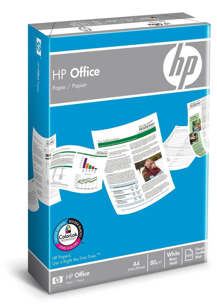HP Office Paper-500 sht/A4/210 x 297 mm, Matt, 20 - 80%, 15 Produktbild 