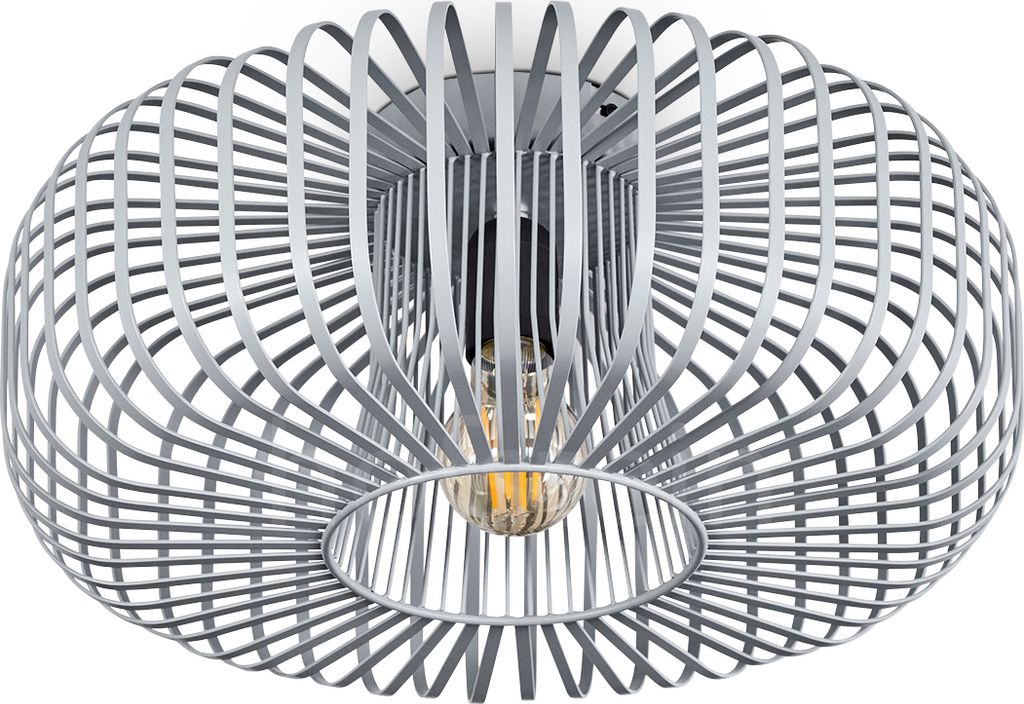 Pieris runde Deckenlampe aus Metall in Hellgrau