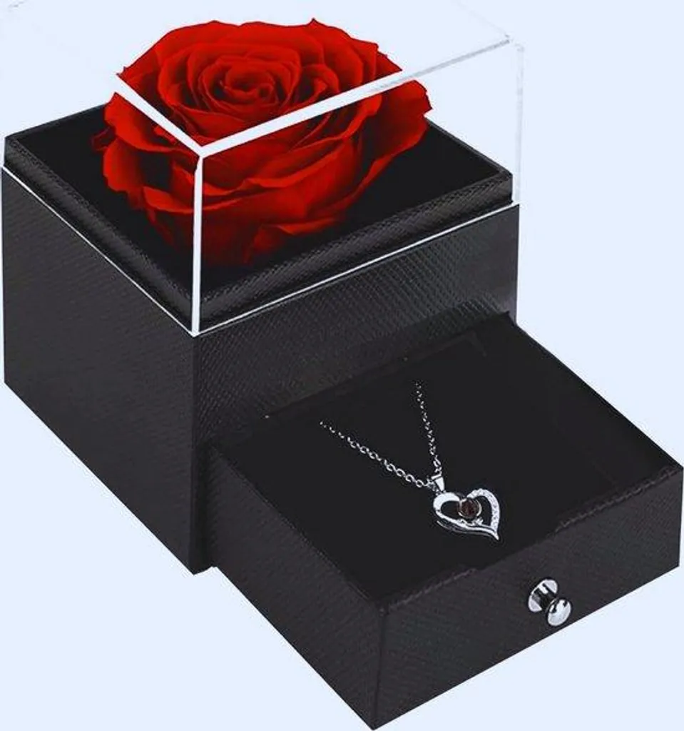 Collier cœur rouge pour cadeau de Saint-Valentin romantique