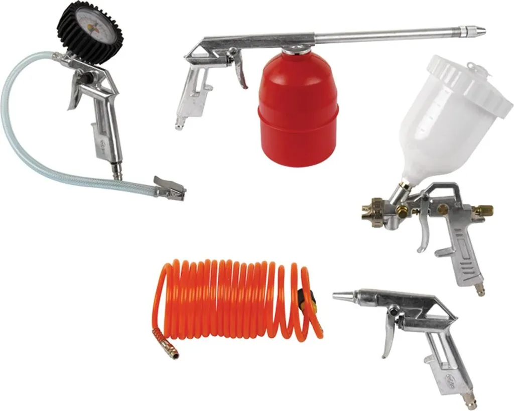 Kit accessoires pneumatiques complet avec soufflette et pistolet 1/4