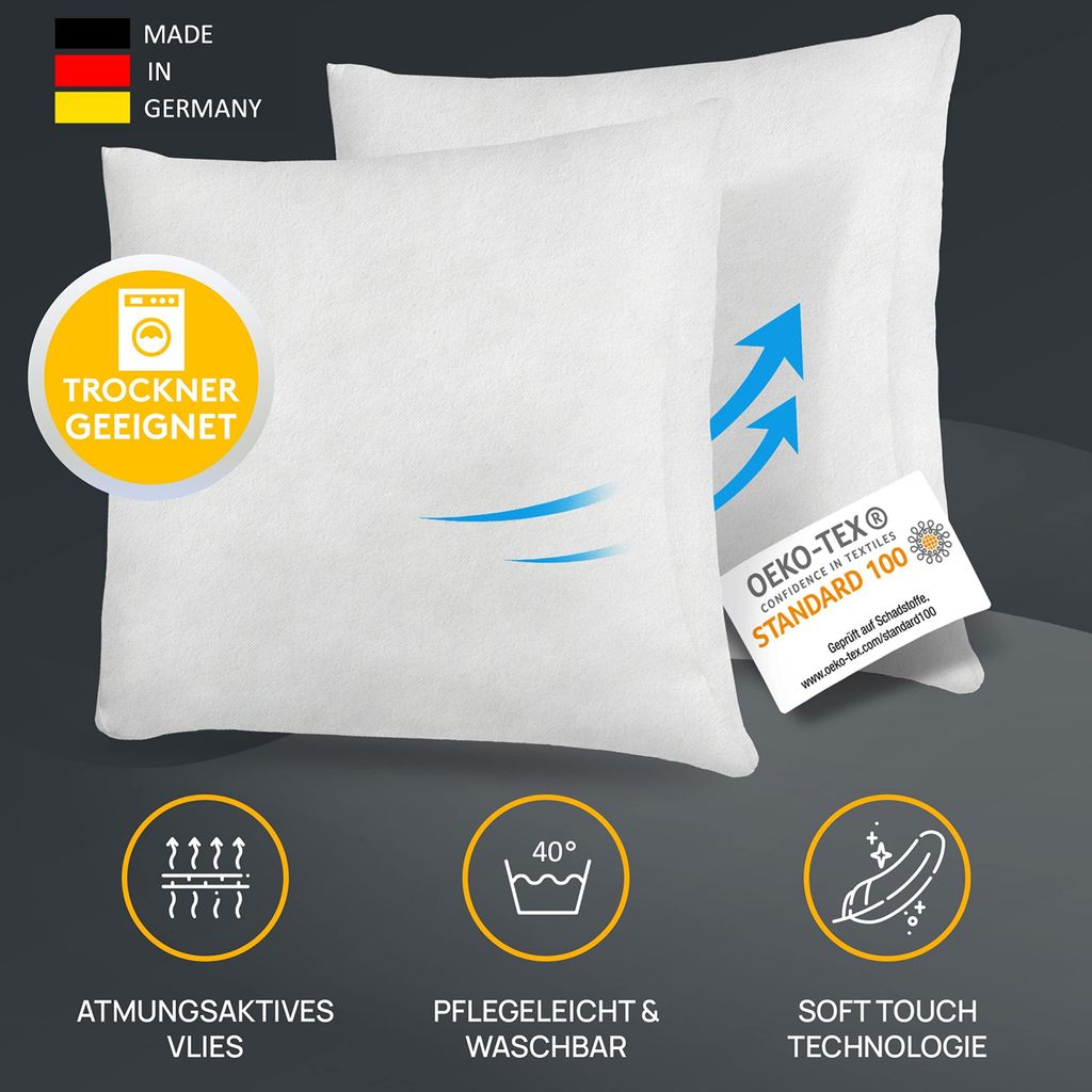 LILENO HOME 2er Set Kissenfüllung 40x40 cm - 40°C Produktbild
